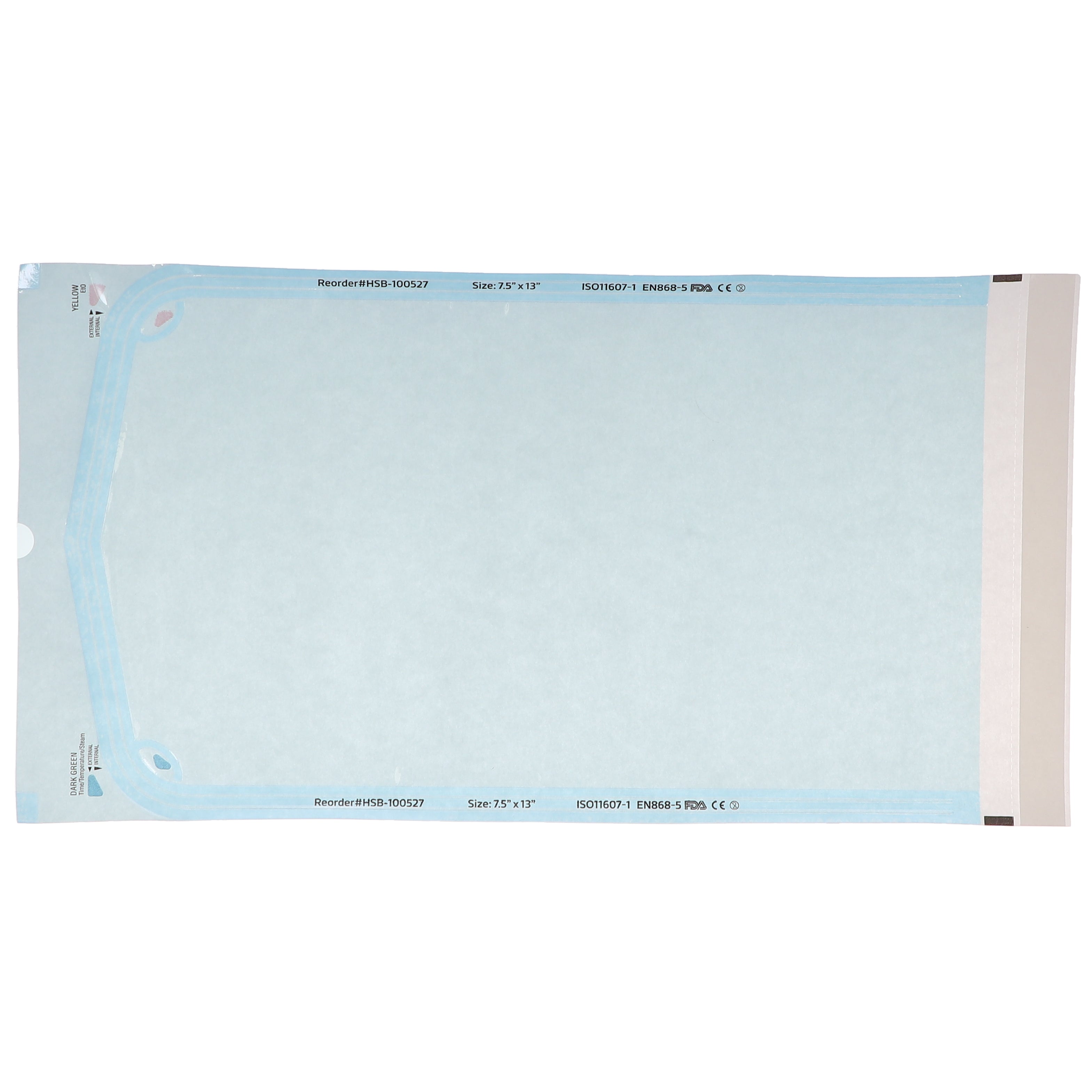 House Brand Dentistry 100538 HSB Self-Sealing Sterilization Pouches 7.5 House Brand Dentistry 100538 HSB Self-Sealing Sterilization Pouches 7.5